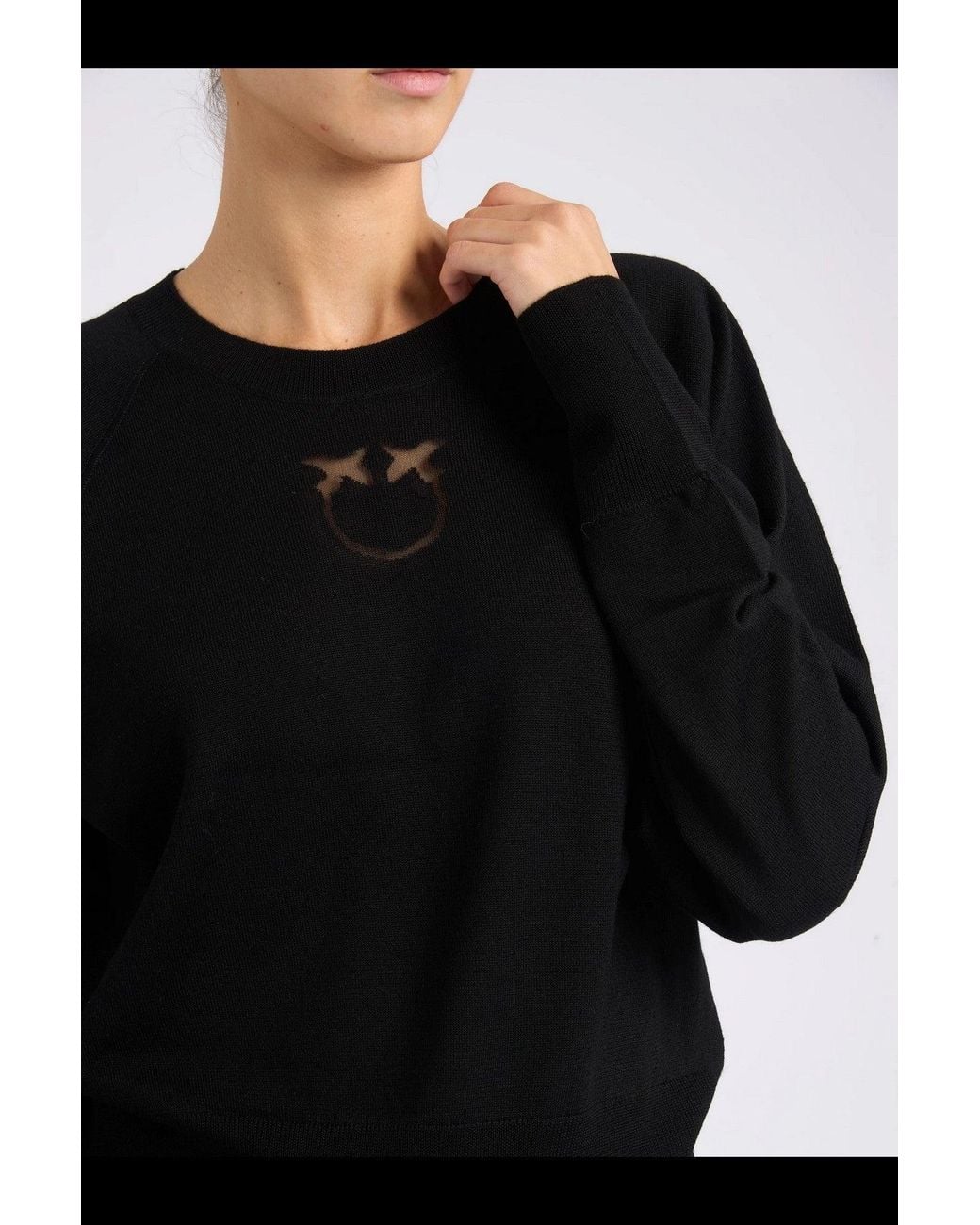 Pinko Black Pullover Schwarz