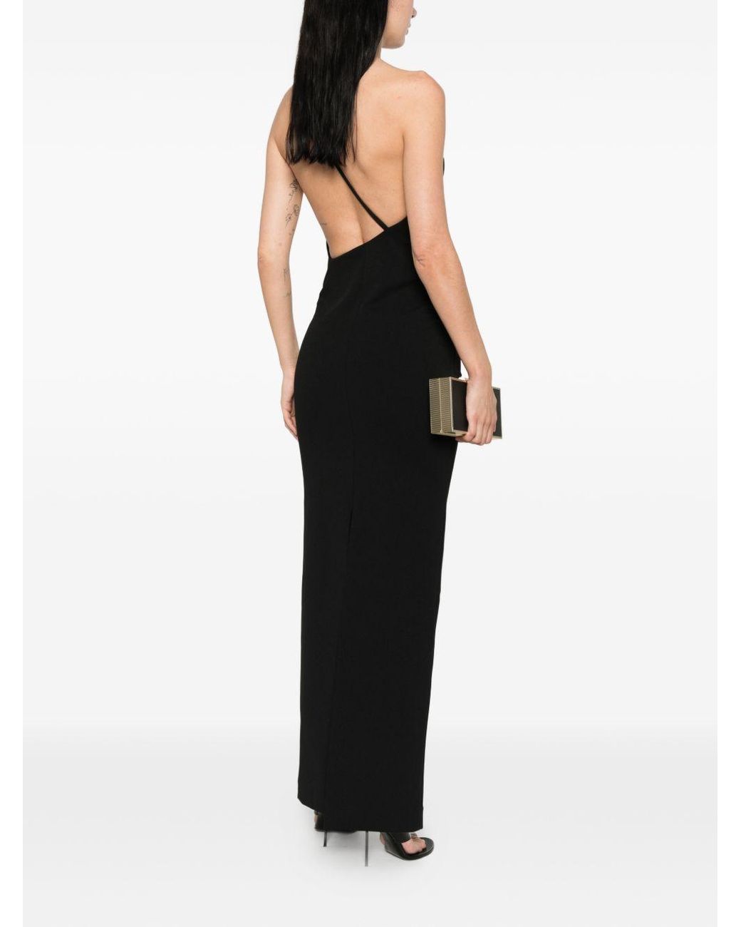Solace London Black Alexandra Maxi Dress