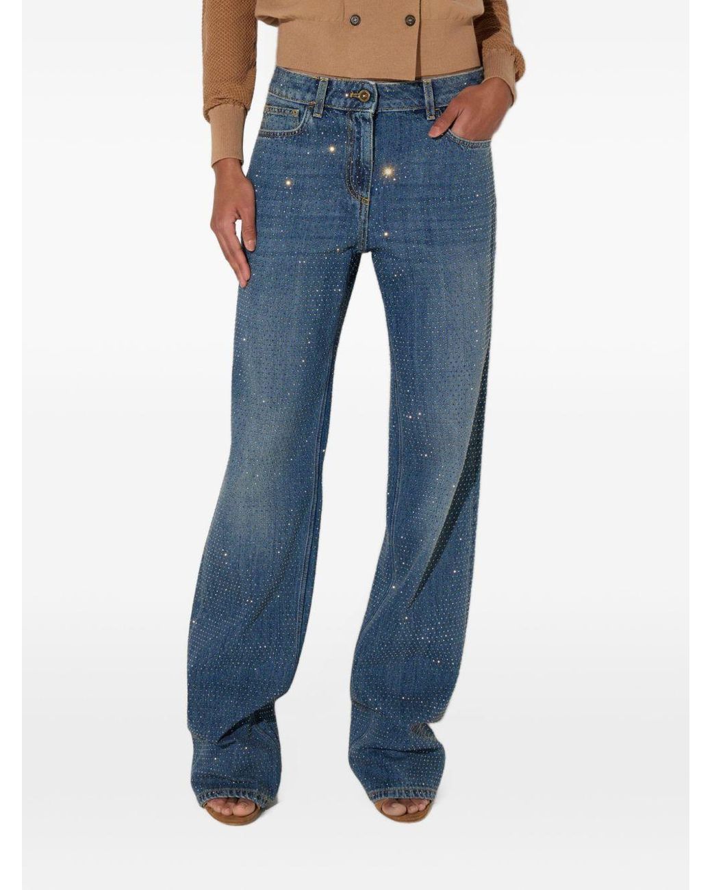 Elisabetta Franchi Blue Denim Cotton Jeans