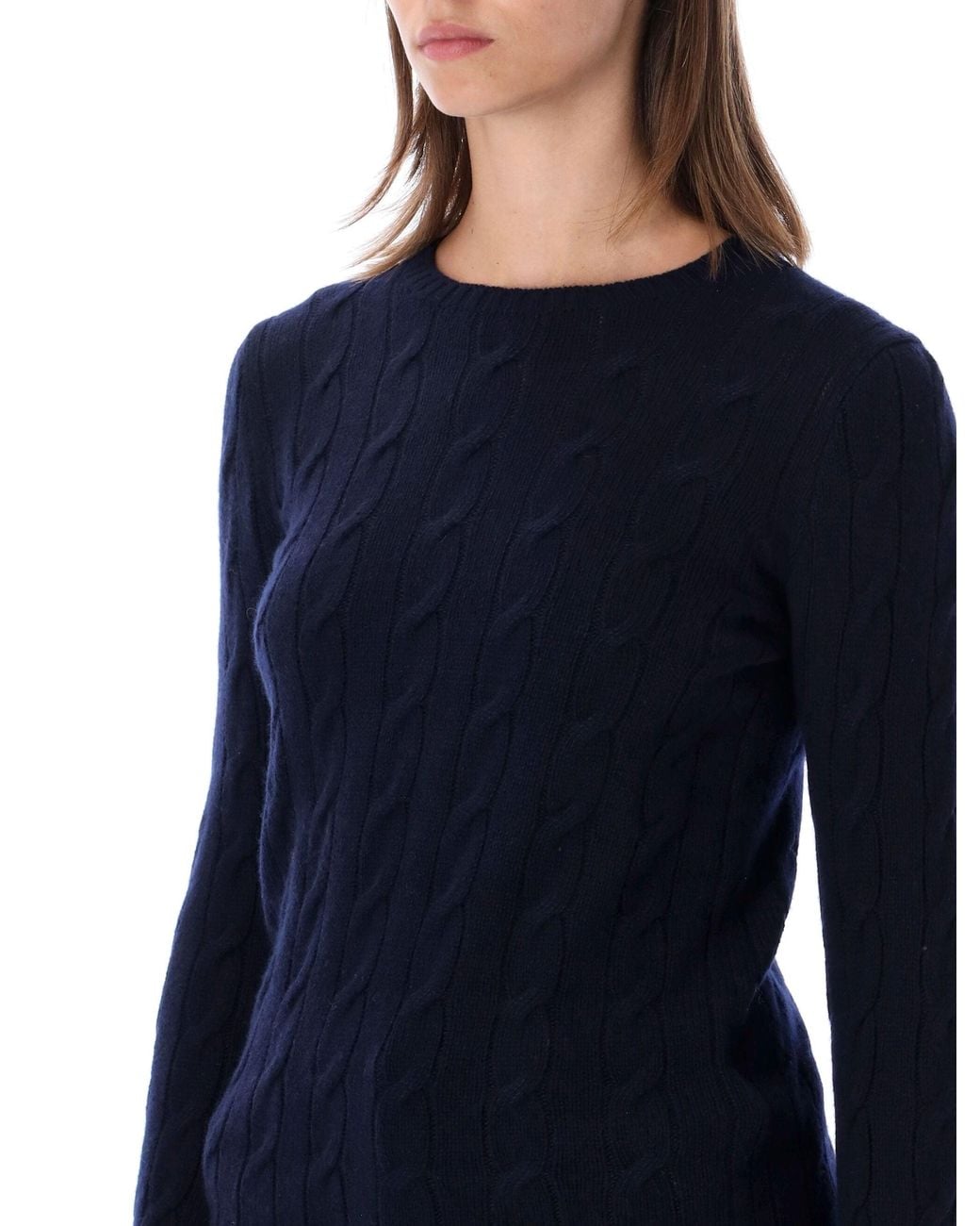 Ralph Lauren Blue Cable-Knit Cashmere Jumper