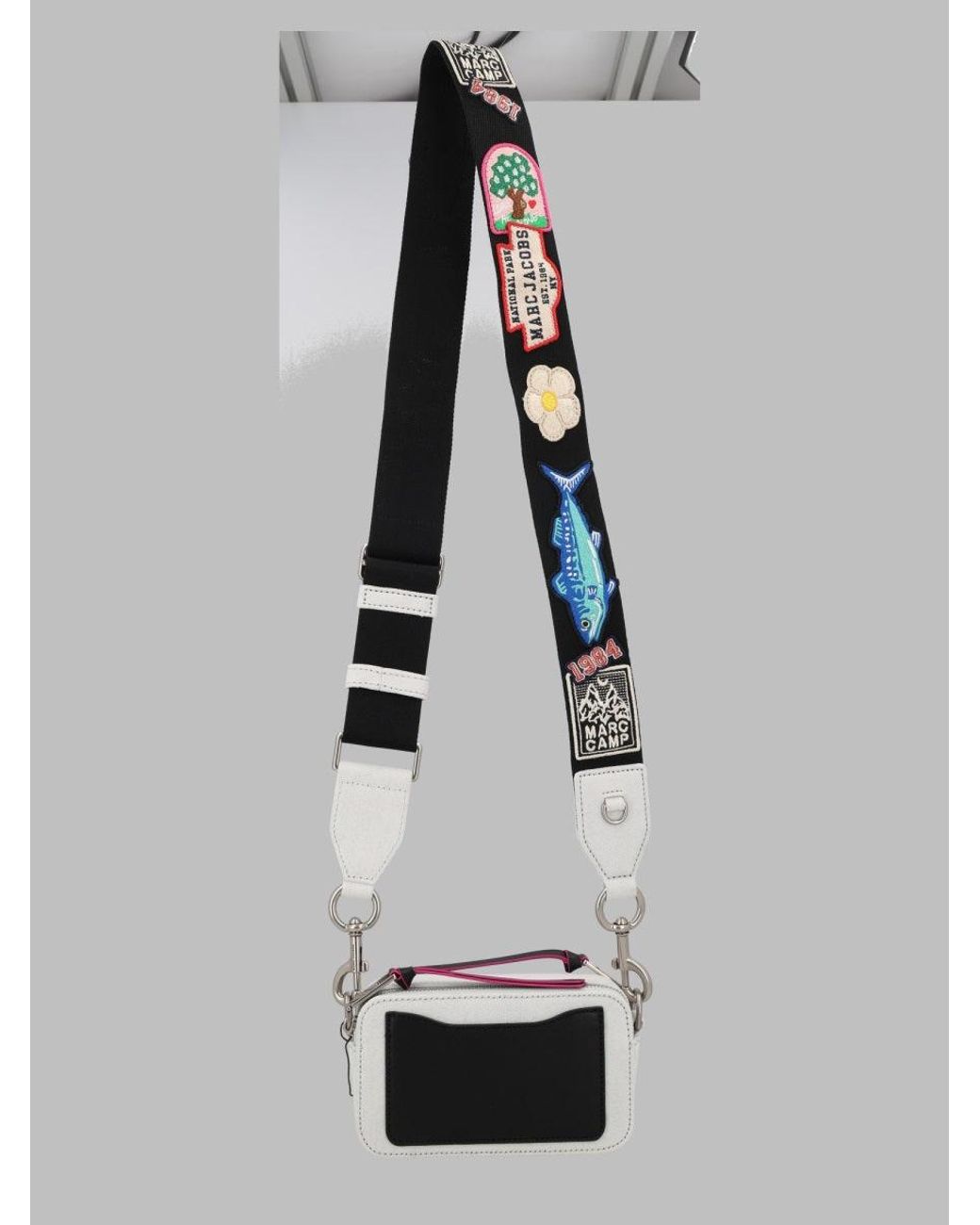 Marc Jacobs White Shoulder Bag The Camp Patchwork Denim Cotton