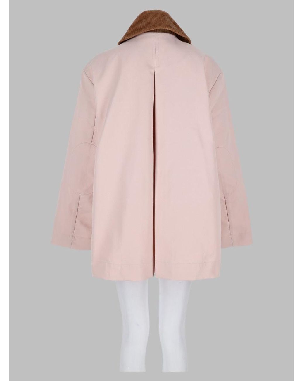 Ganni Pink Contrast Collar Button-Front Jacket