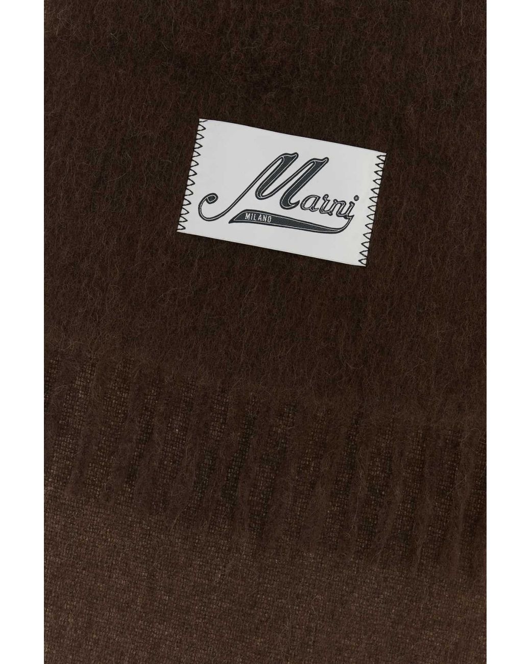 Marni Black Alpaca Blend Scarf