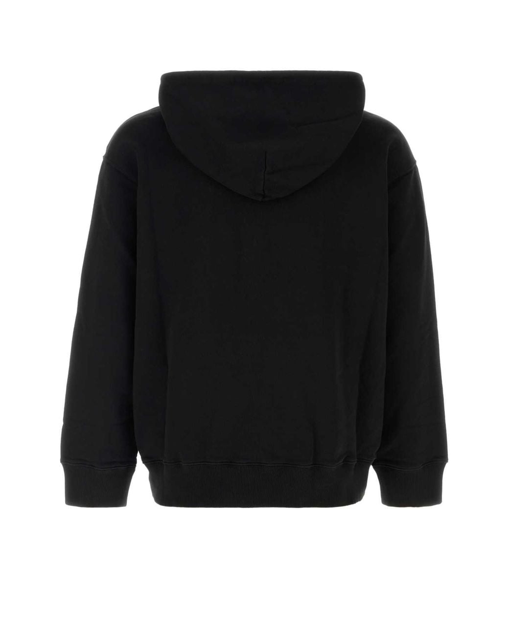 MM6 by Maison Margiela Black Mm6 Maison Margiela Logo-Patch Cotton Sweatshirt for men