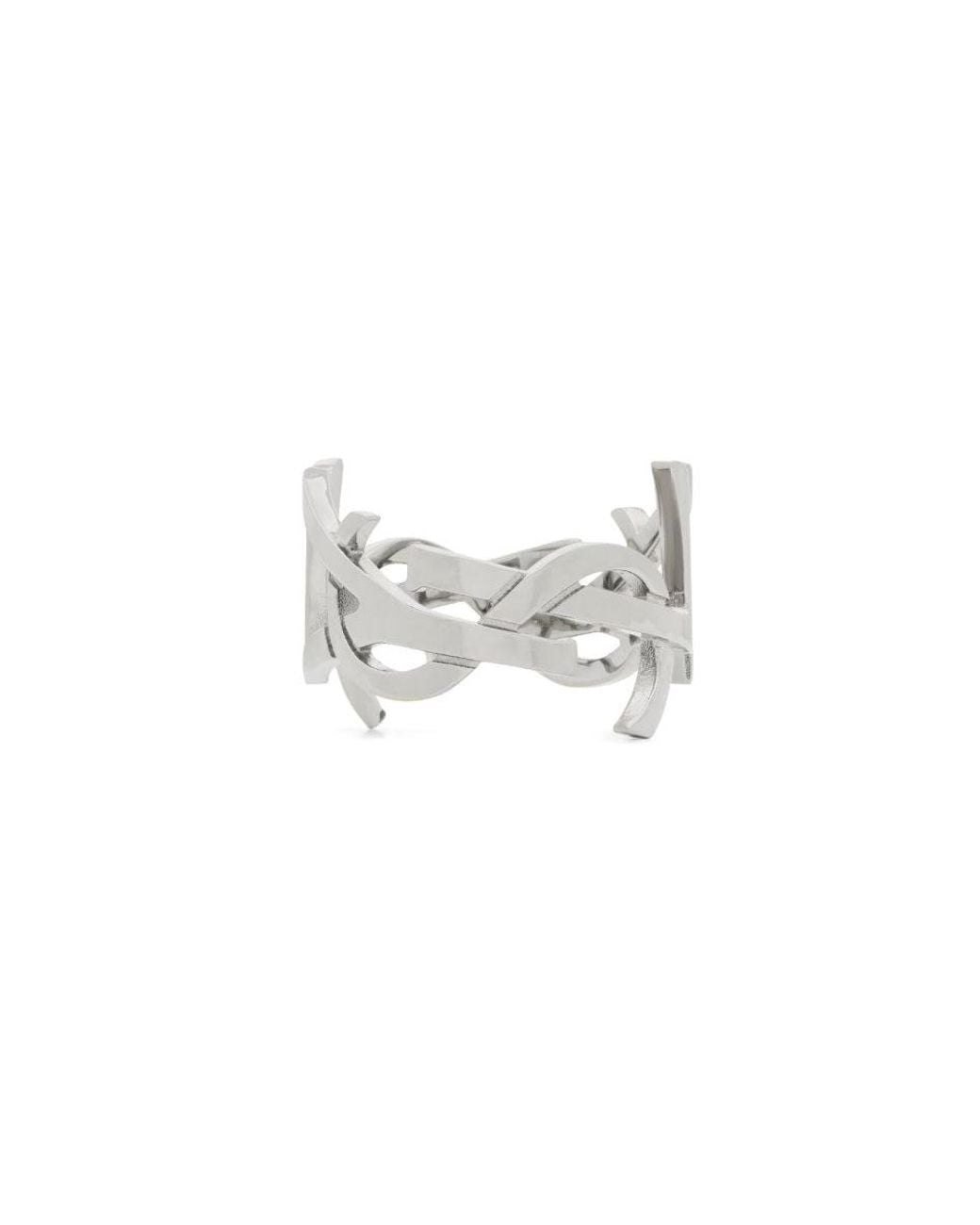 Saint Laurent White Anello "Cassandre"
