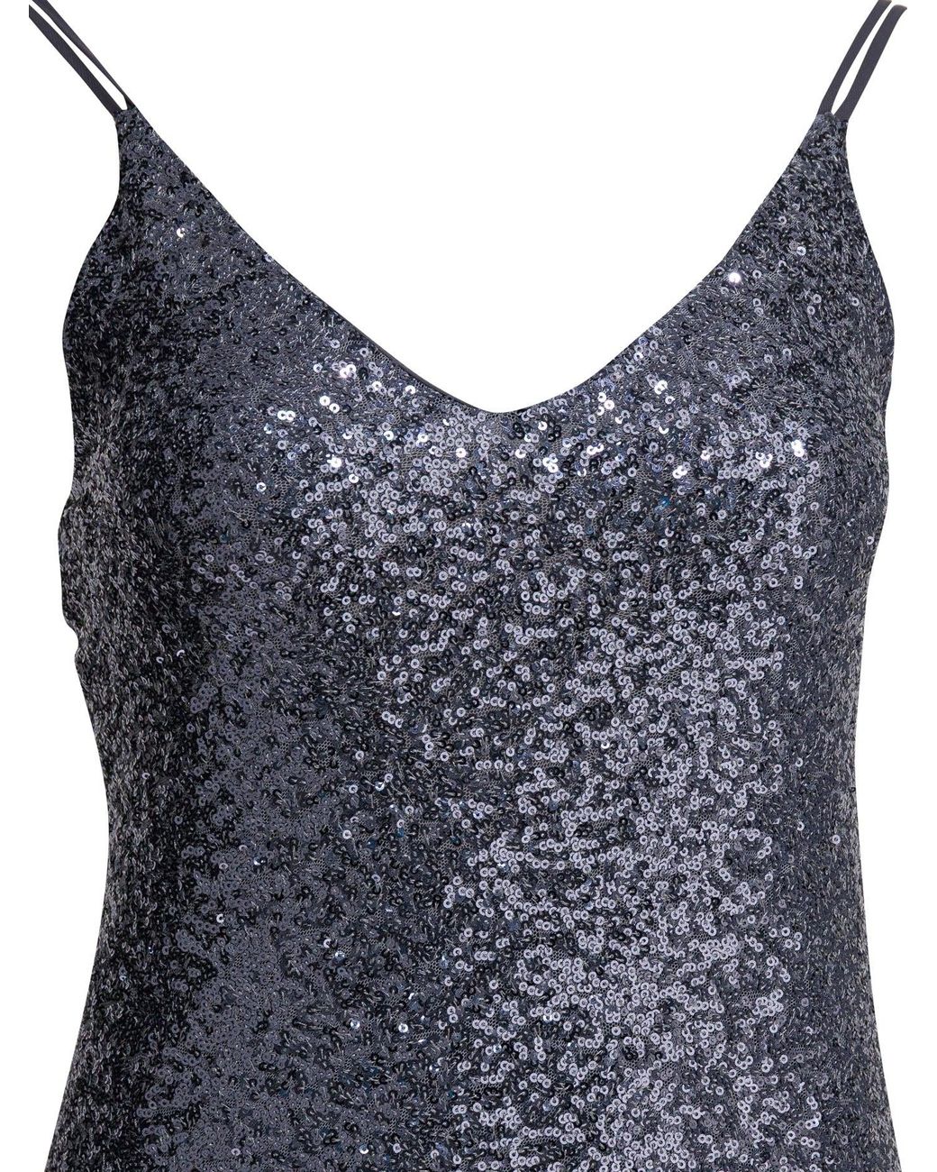 Semler Blue Long Sequined Dress Dresses
