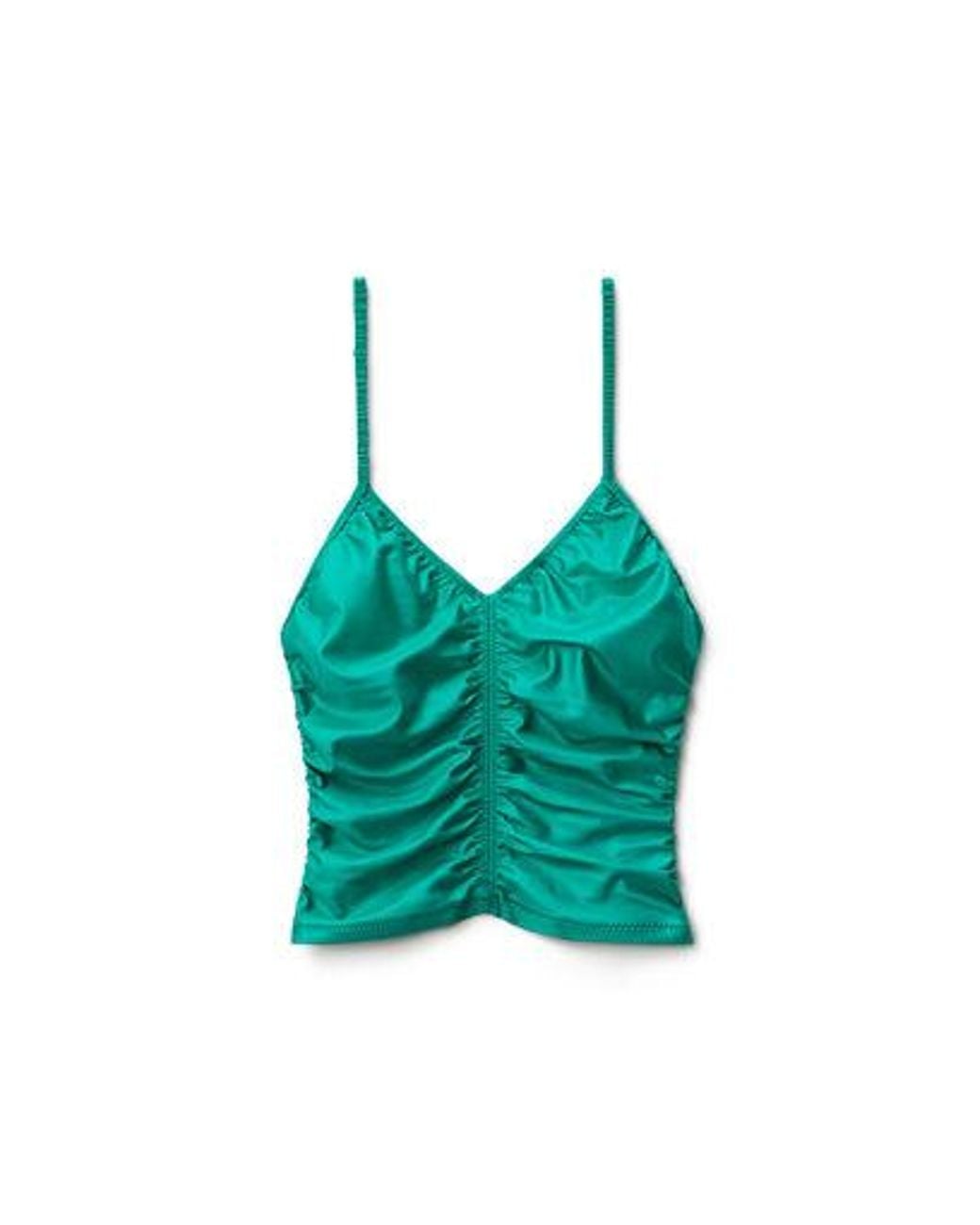 Alexander Wang Ruched Cami Top in het Green