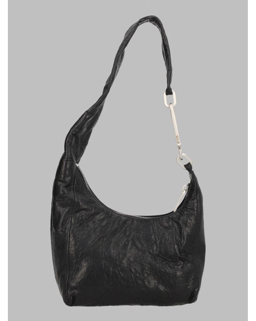 Rick Owens Black Shoulder Bag Disco Gemini Leather Lamb
