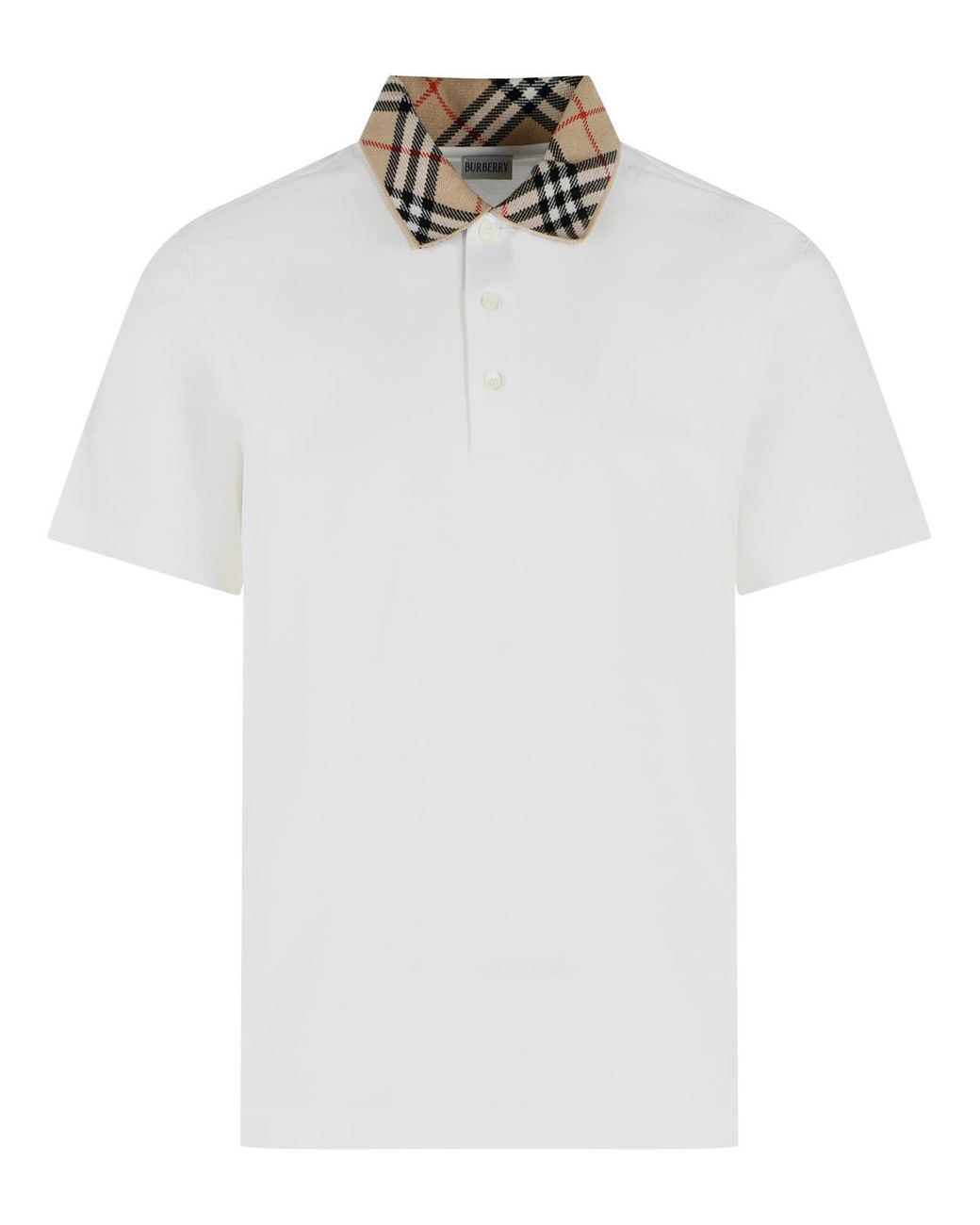 Polo de algodón blanco 'Evan' Burberry de color White