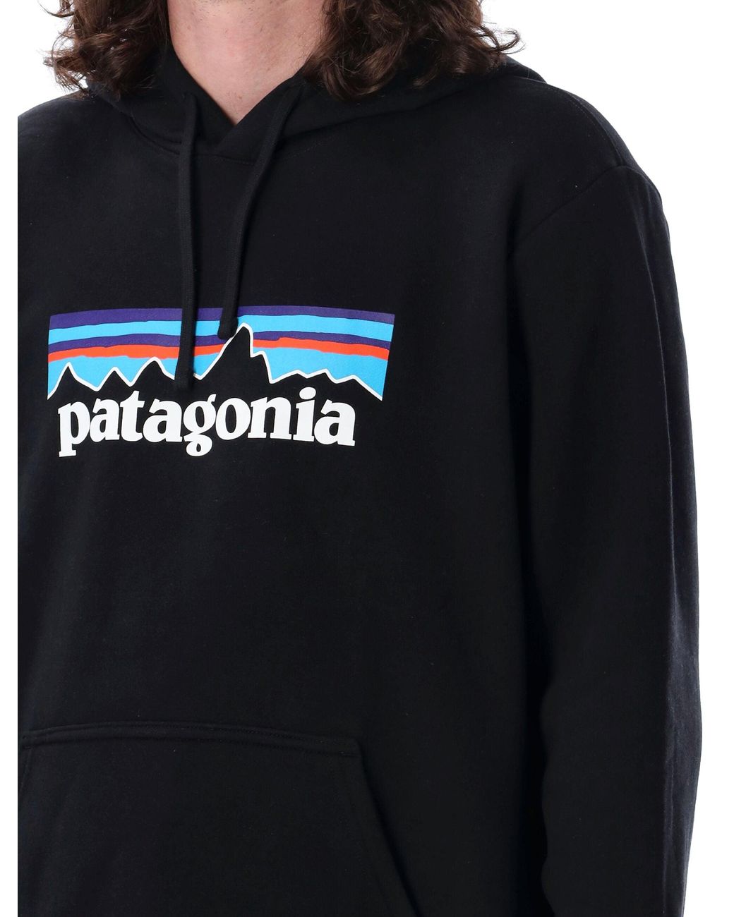 Patagonia Black P-6 Logo Uprisal Hoodie
