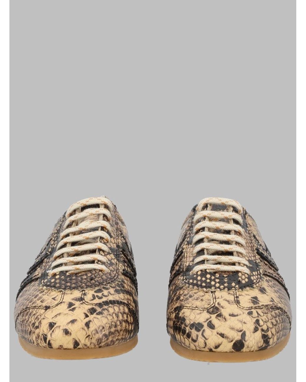 Dries Van Noten Metallic Animal Print Sneakers