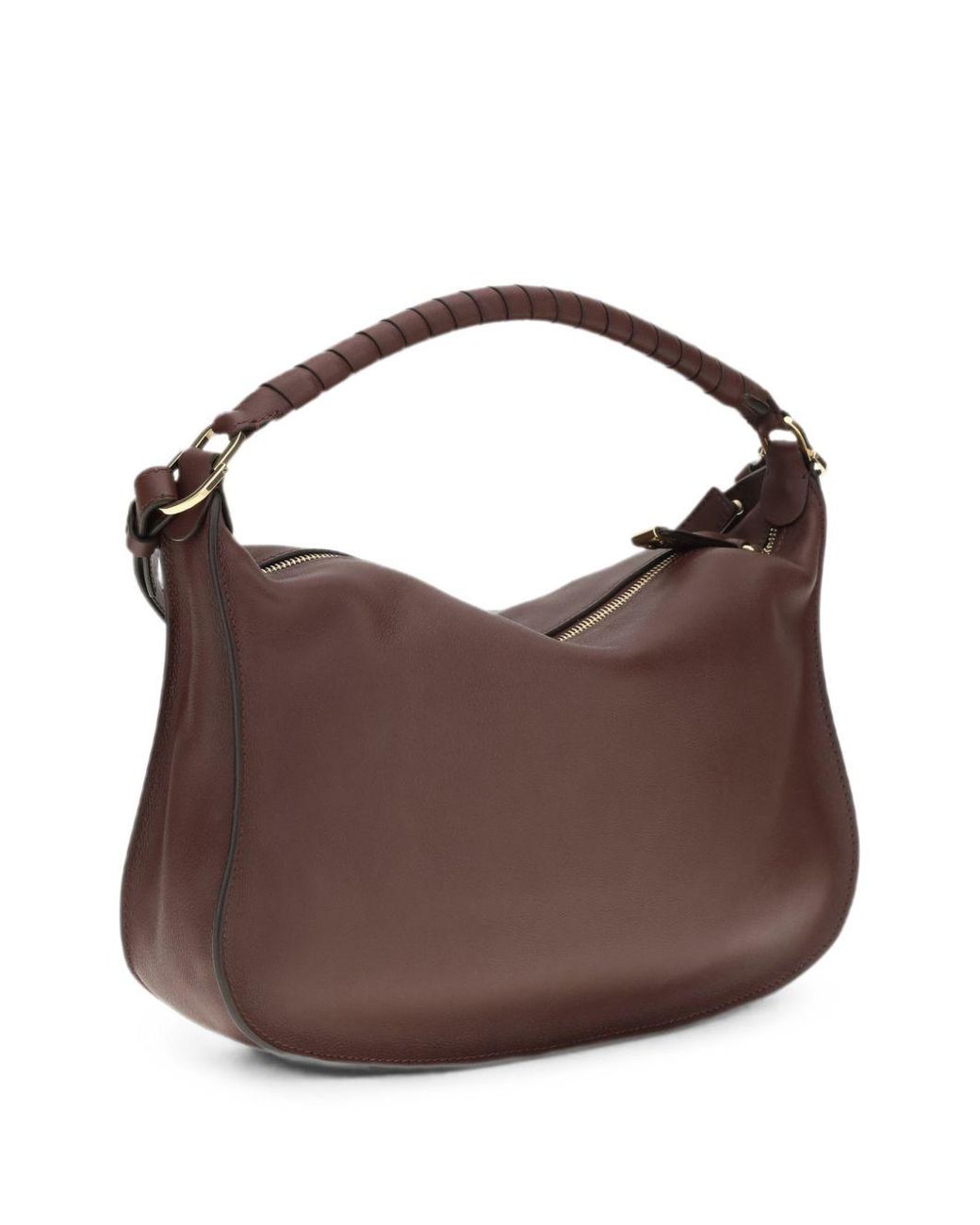 Chloé Brown Chloé Marcie Small Leather Shoulder Bag
