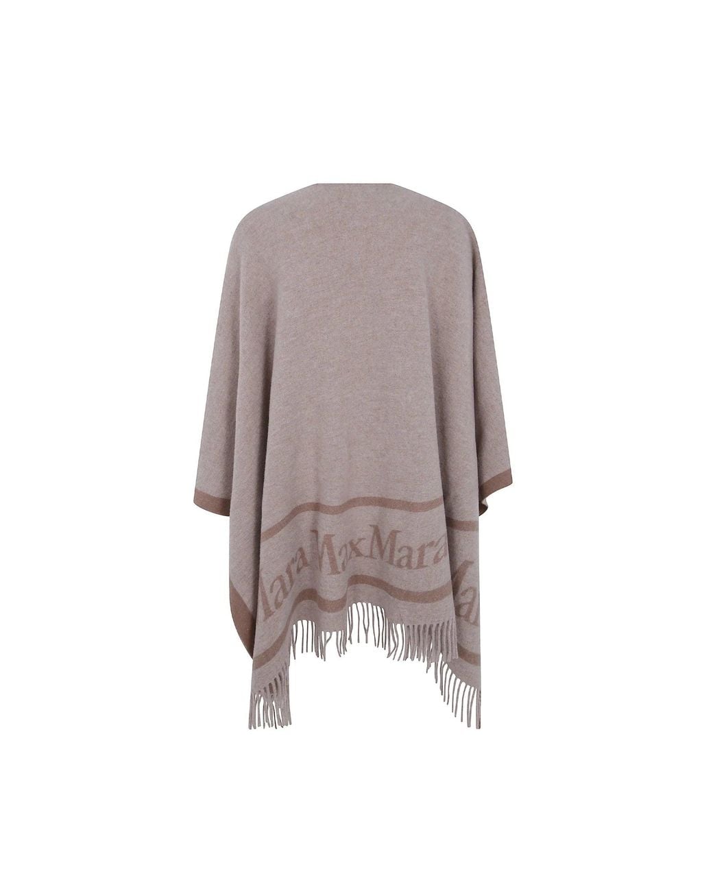 Max Mara Brown Studio Pirania Wool Cape