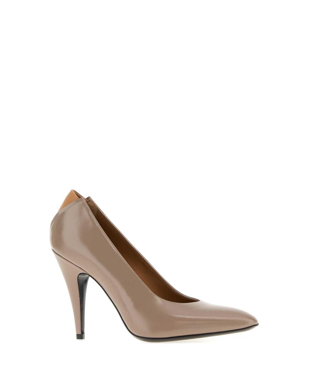 Jil Sander White Leather Alma Pumps, 10 Cm Heel