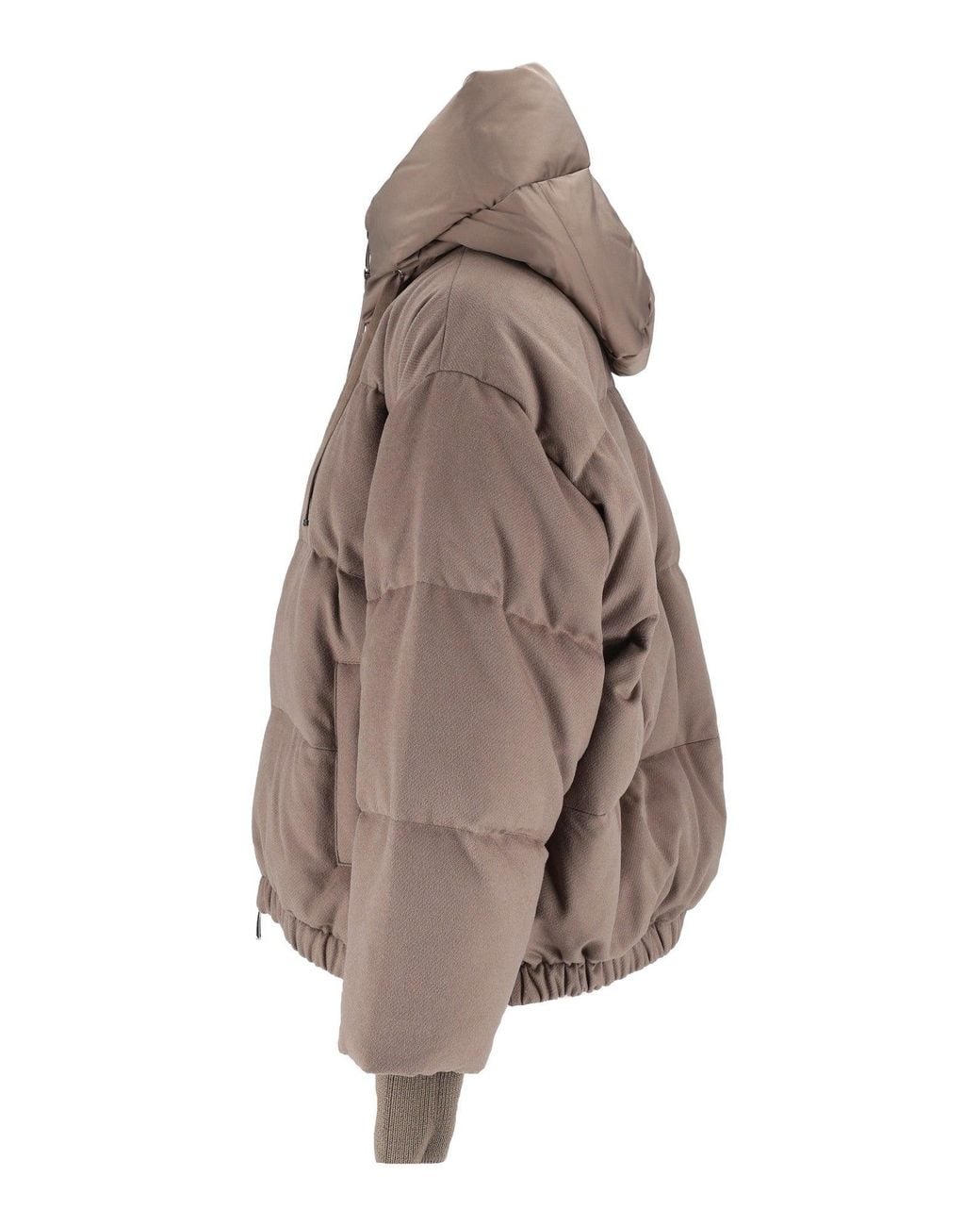 DUNO Brown Boxy Padded Down Jacket