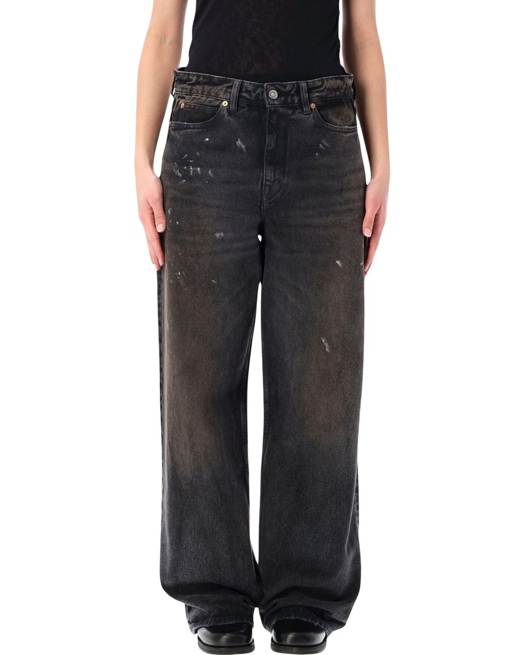 Our Legacy Black Full Cut Nebula Wash Jeans