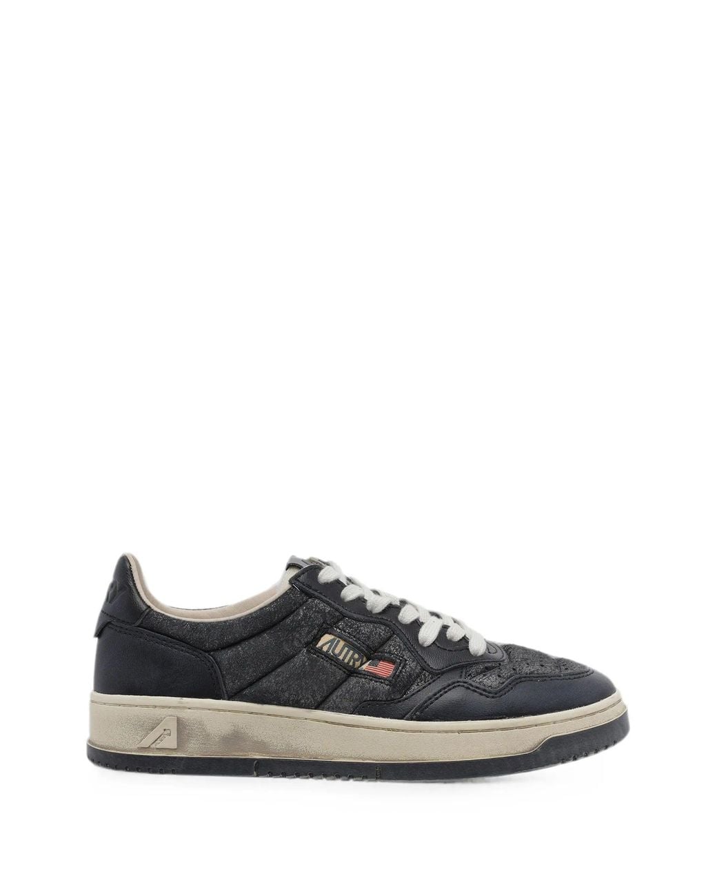 Autry White Sup Vint Low Leat/Padded