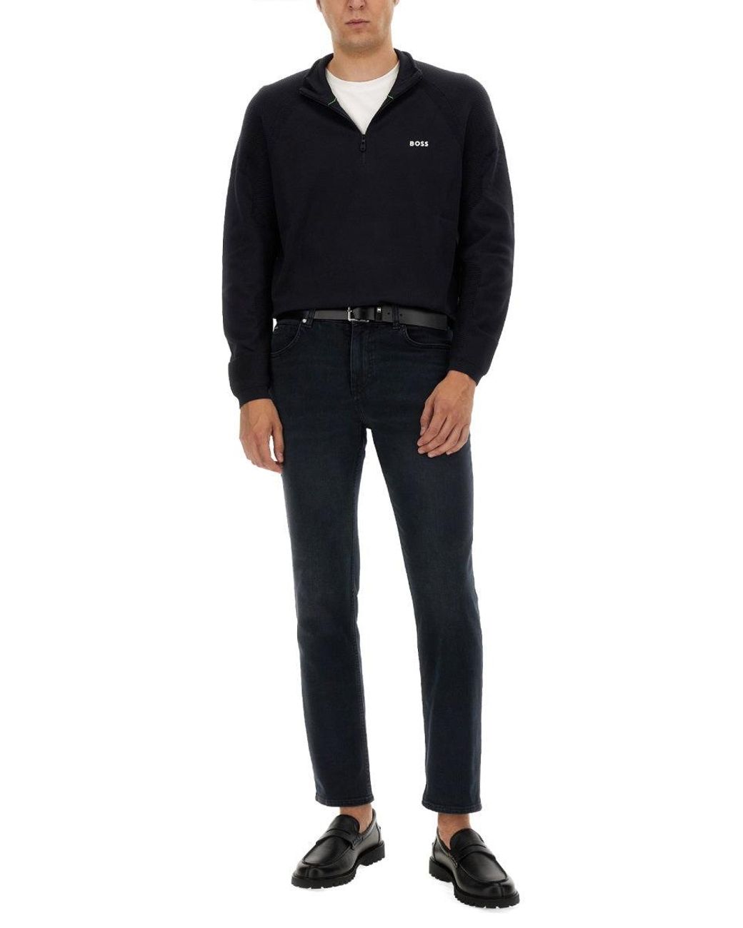 Boss Blue Sweatshirt With Logo for men