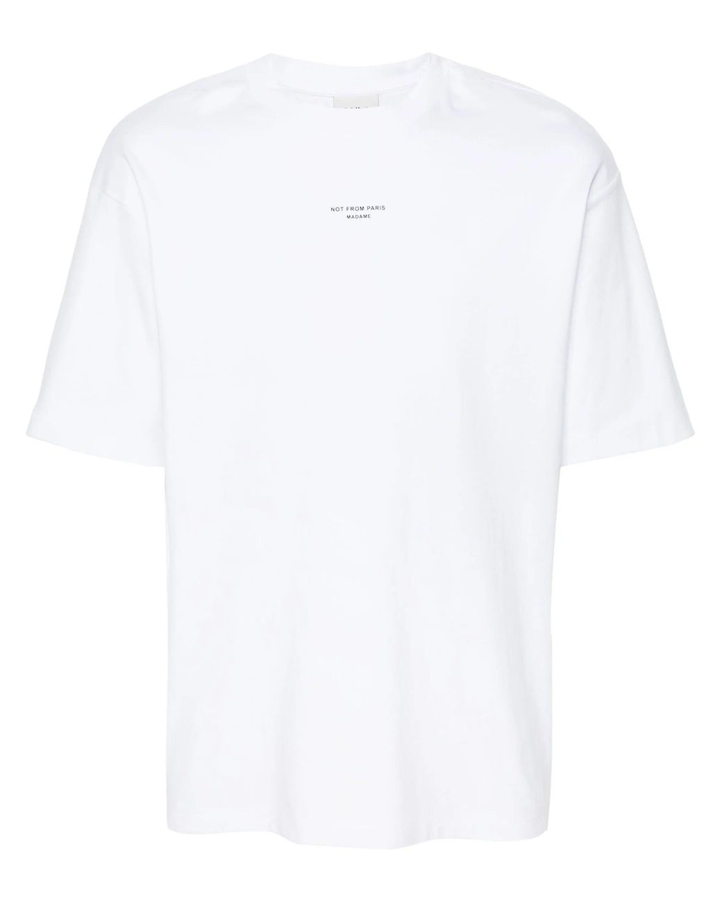 Drole de Monsieur White Le T Shirt Slogan Classique for men