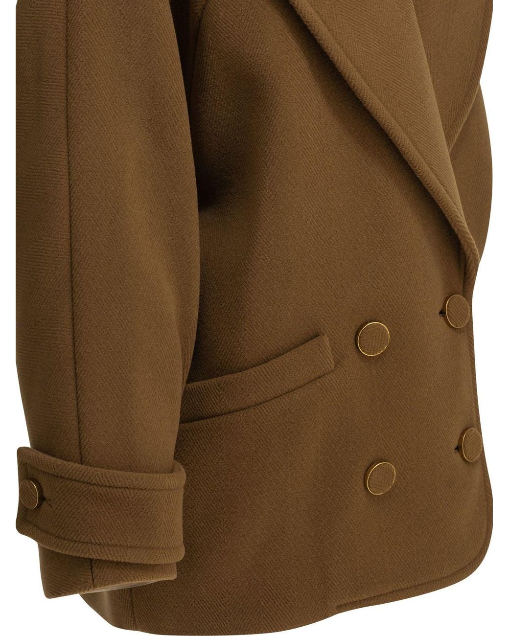 Chloé Green Short Wool Coat