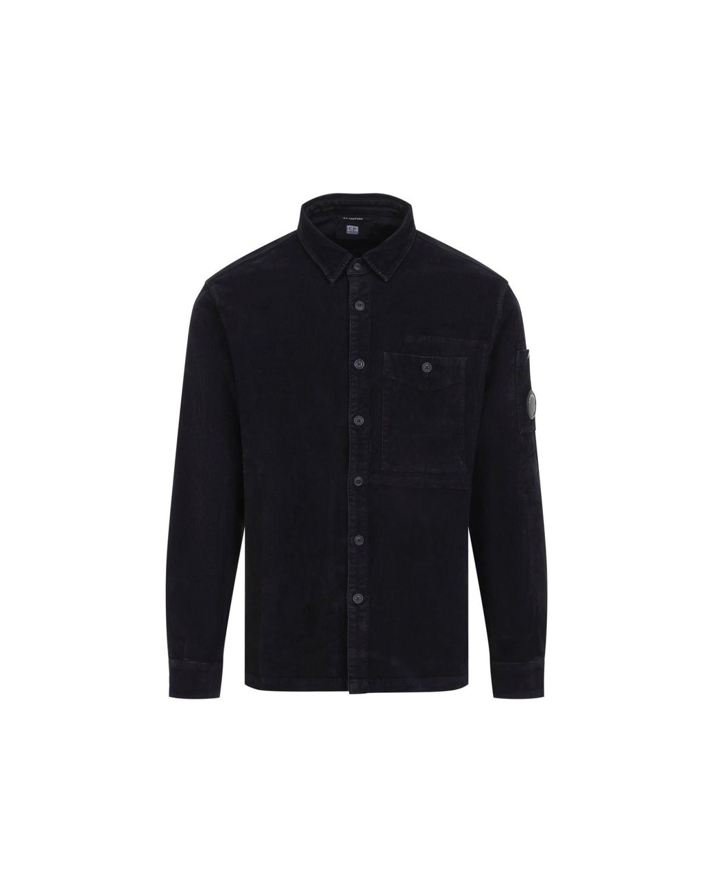 C P Company Blue C.P.Company Cordoury Button Lens Shirt for men