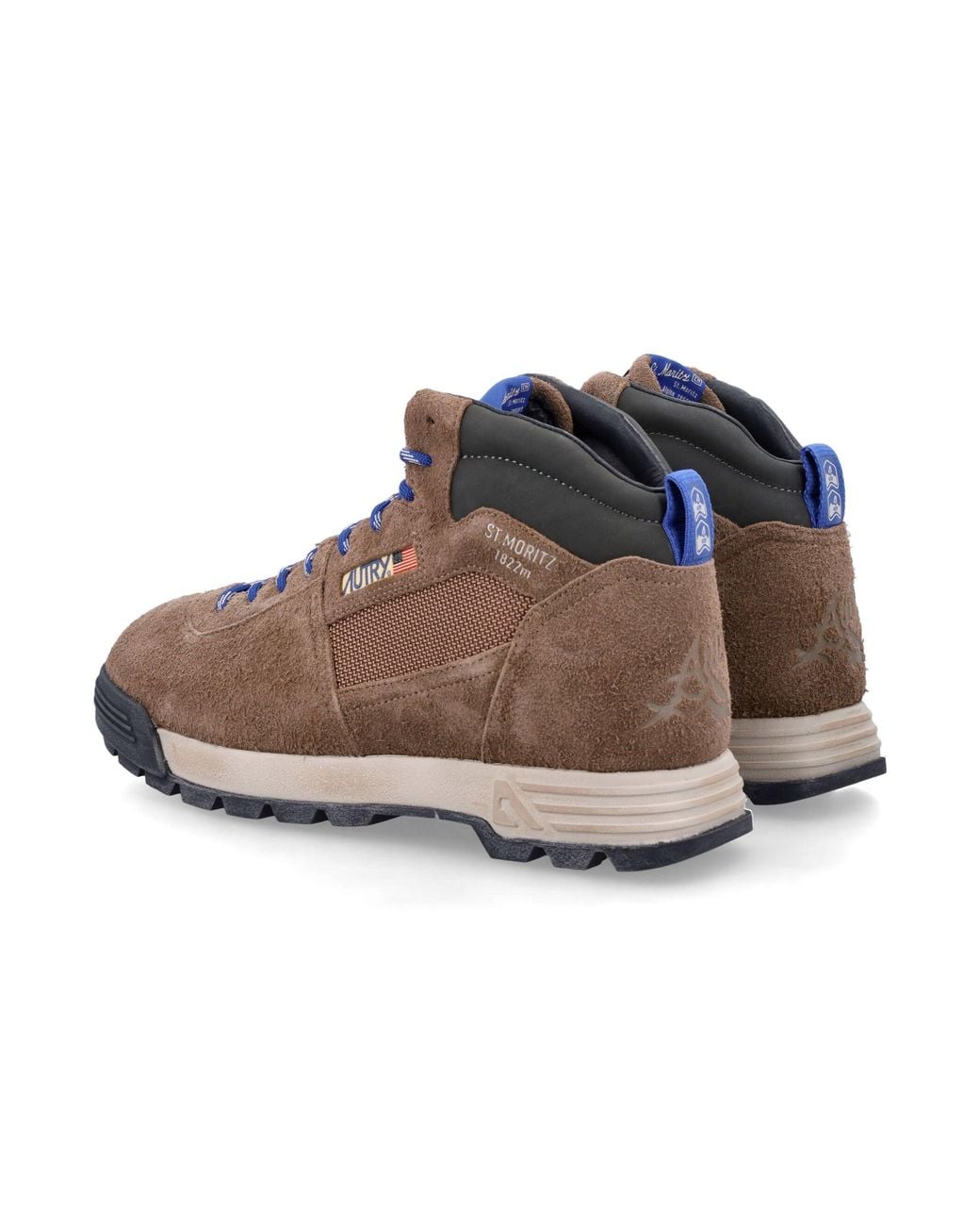 Autry Brown Mid-Top Hiking Sneakers for men