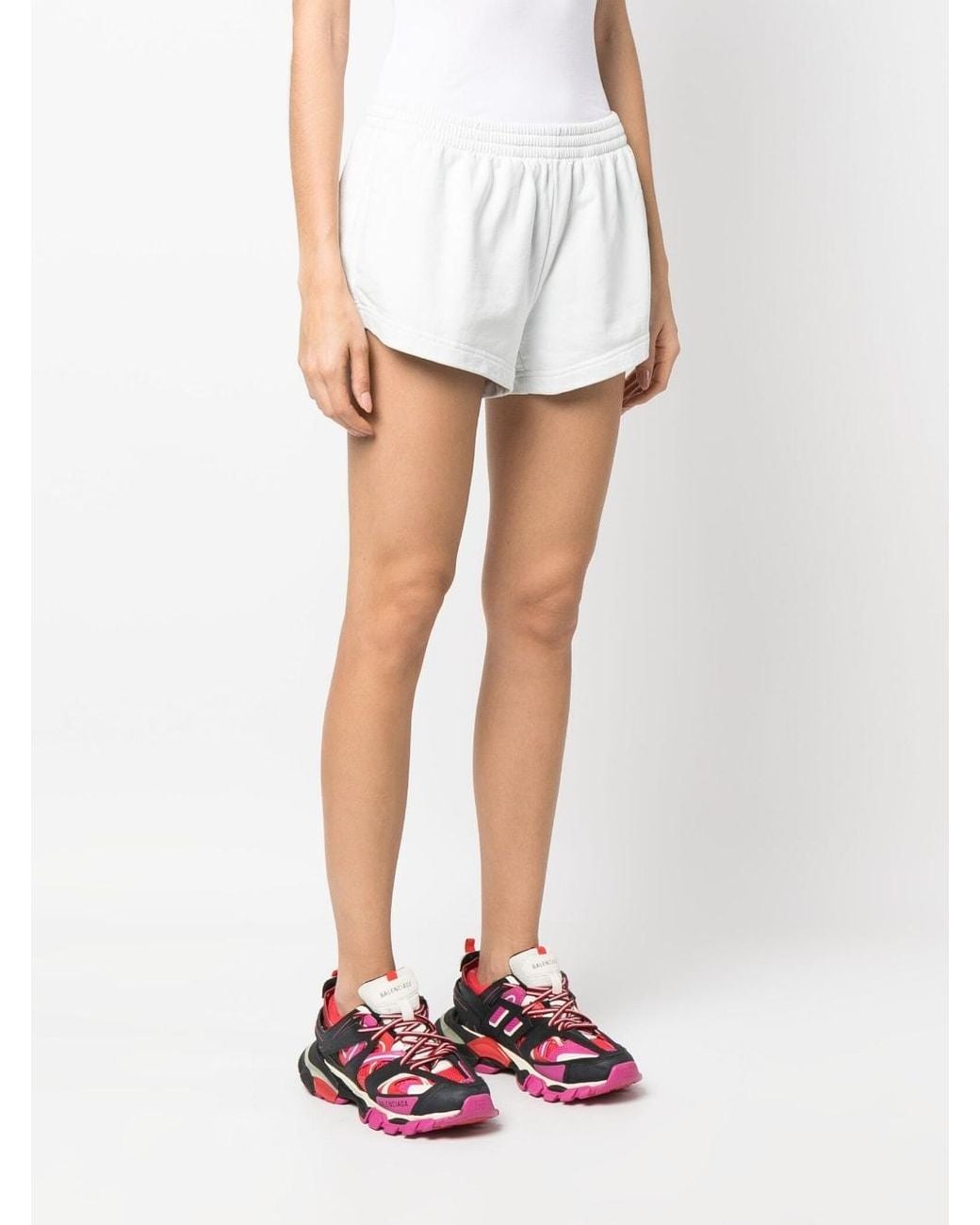 Balenciaga White Cotton Shorts