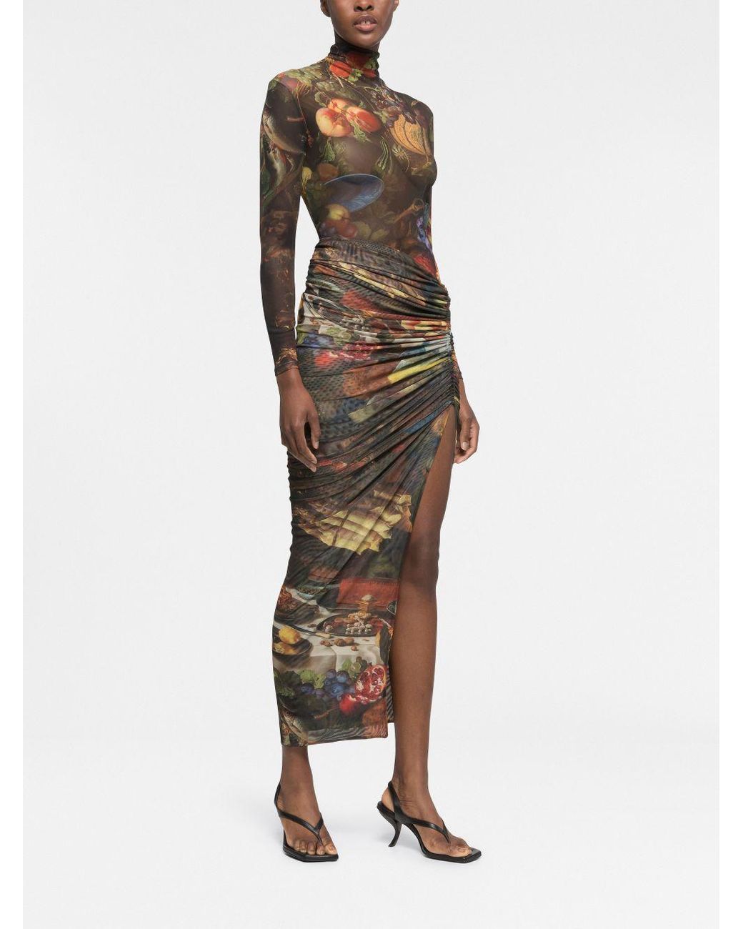 Az Factory By Ester Manas Black Side Slit Long Skirt