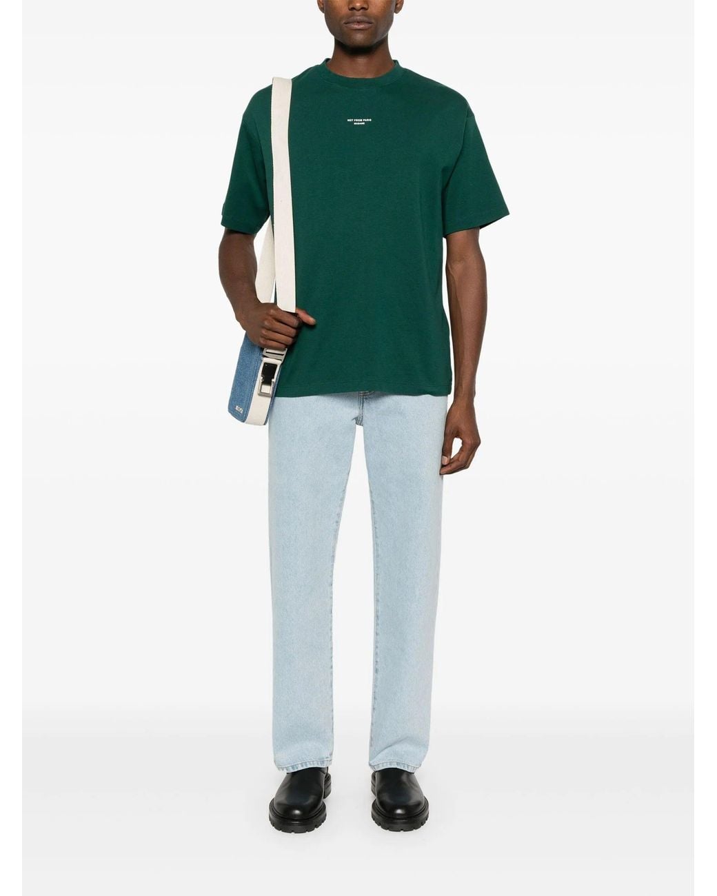Drole de Monsieur Green Le T Shirt Slogan Classique for men