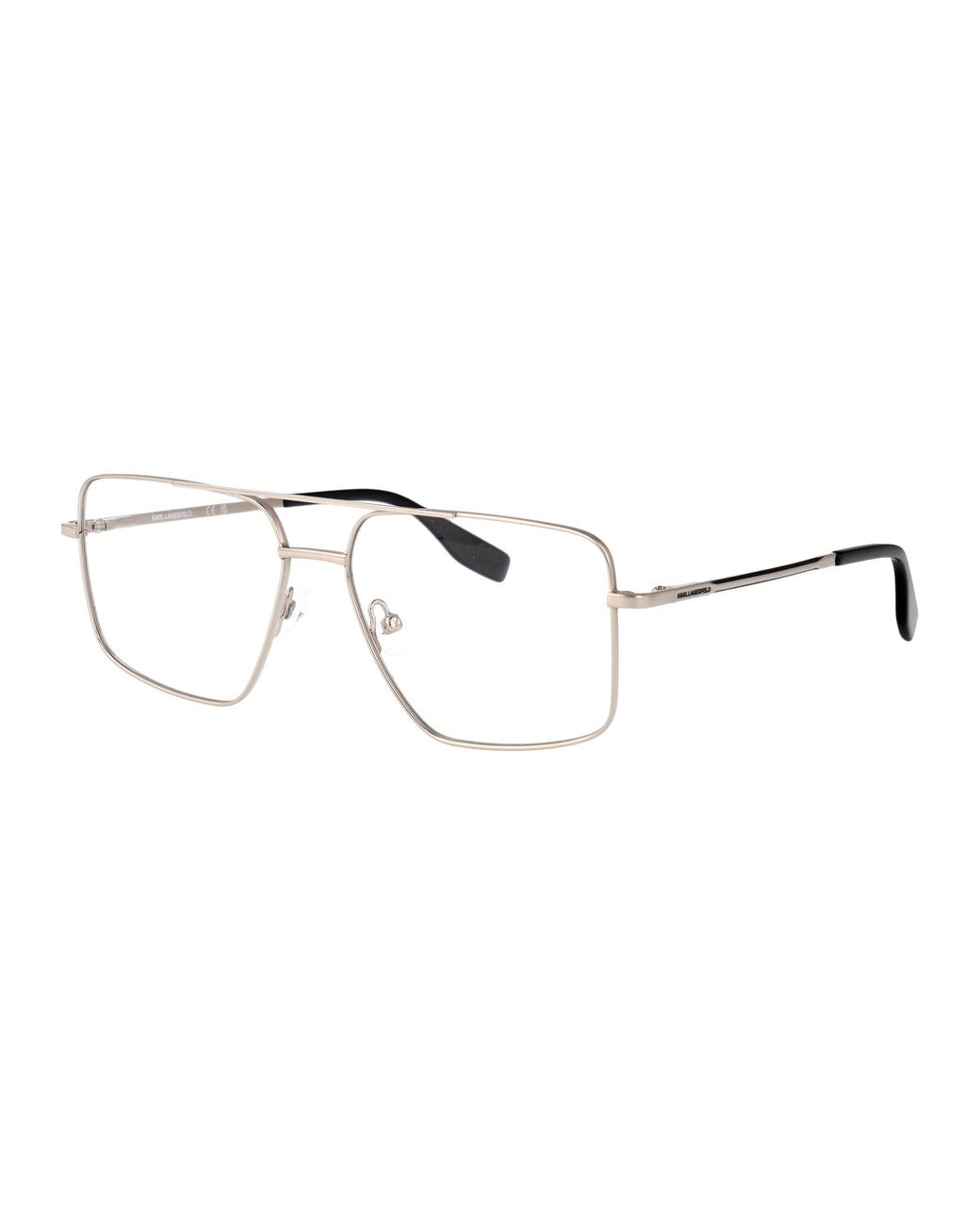 Karl Lagerfeld Black Aviator Optical Kl357 41 for men