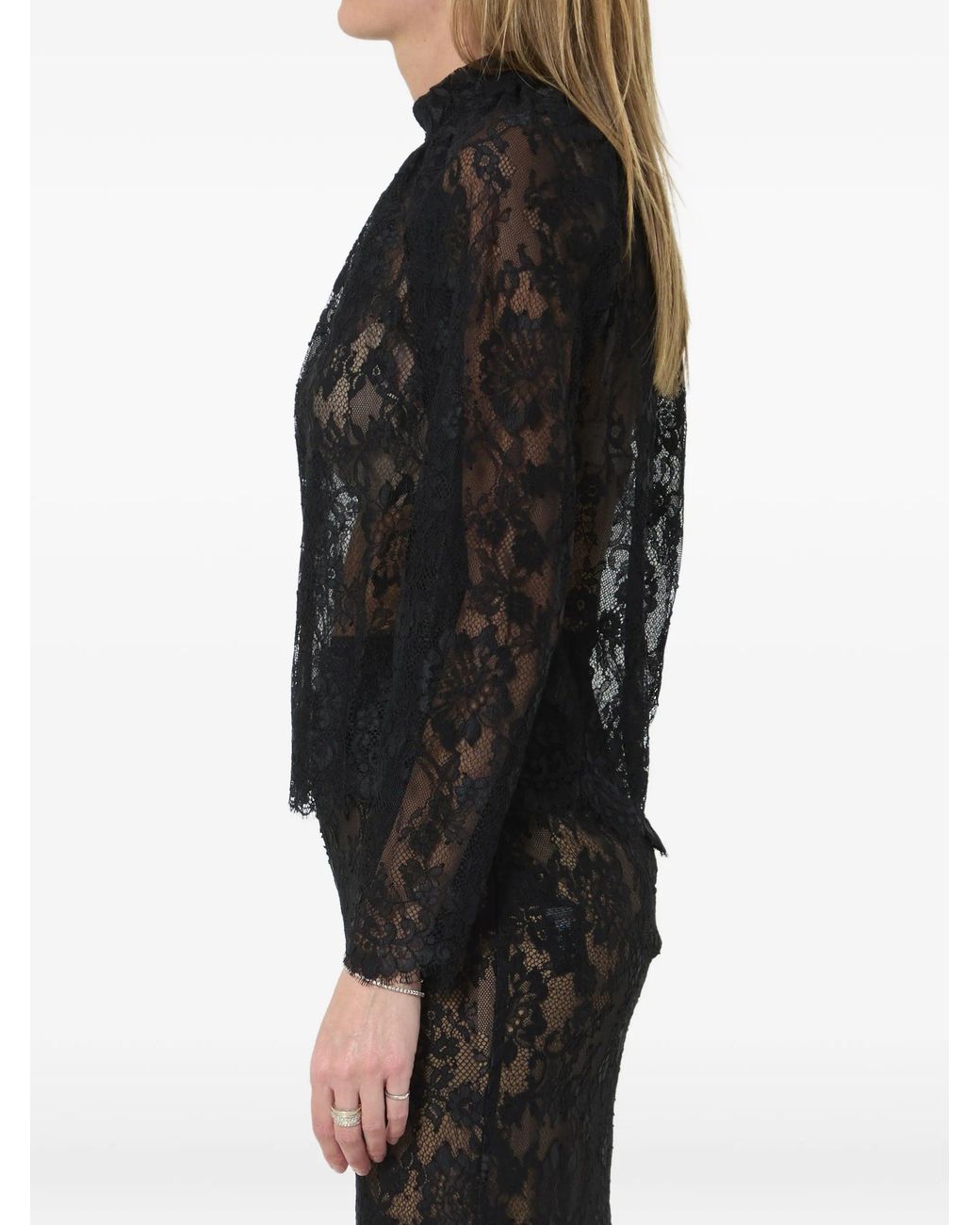 Self-Portrait Black Lace Blouse