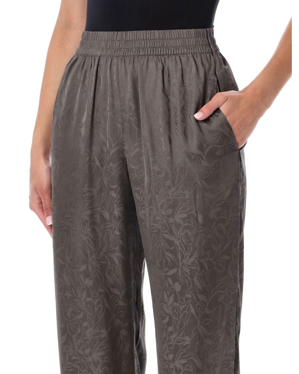 Golden Goose Deluxe Brand Gray Brittany Jacquard Wide-Leg Pajama Pants