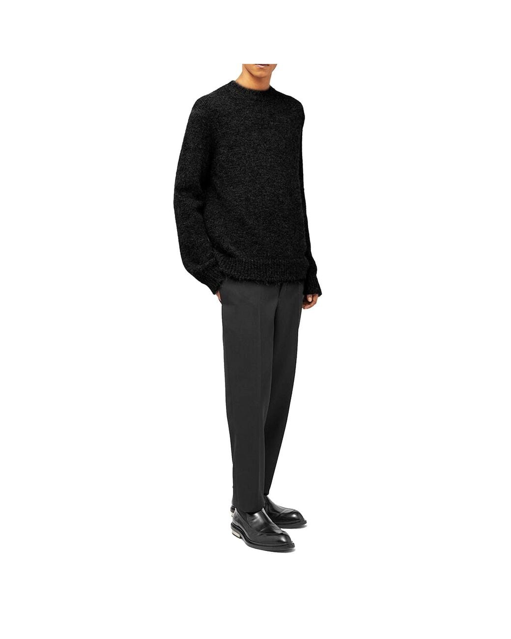 Jil Sander Black Alpaca Sweater for men