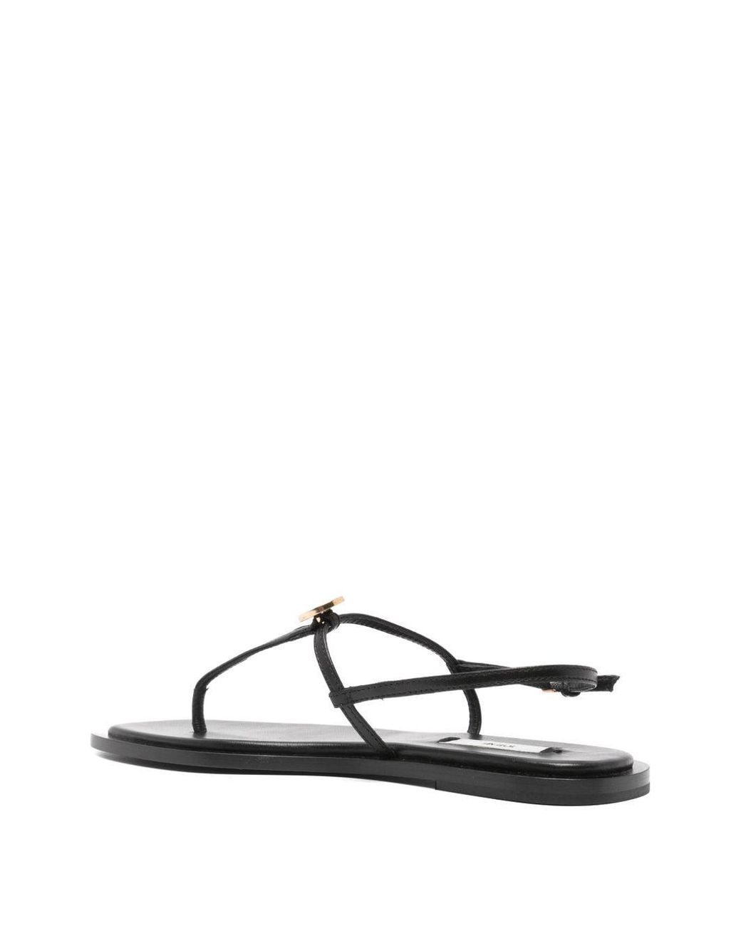Totême  White T-Strap Leather Sandals