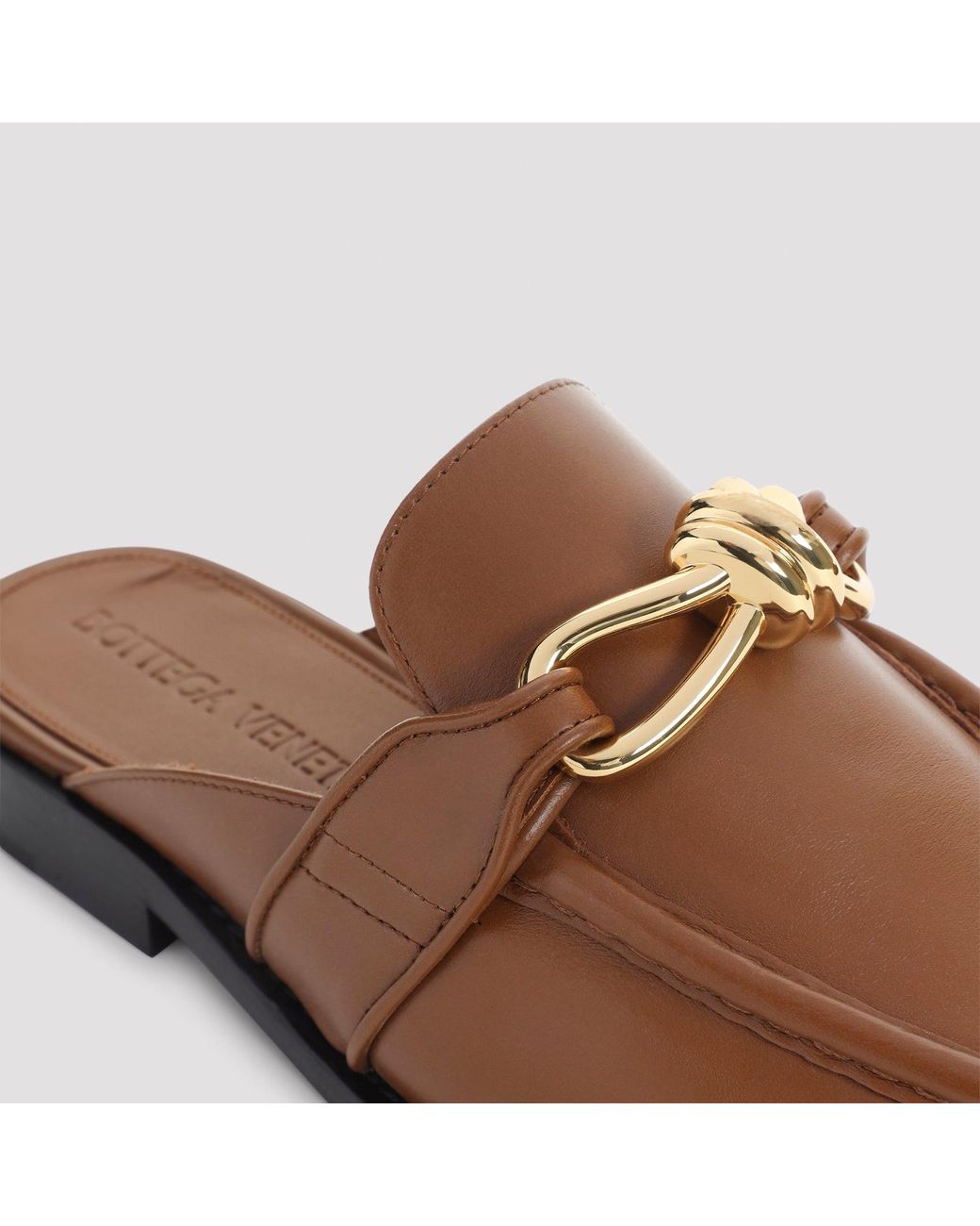 Bottega Veneta Brown New Amber Astaire Calf Leather Loafers