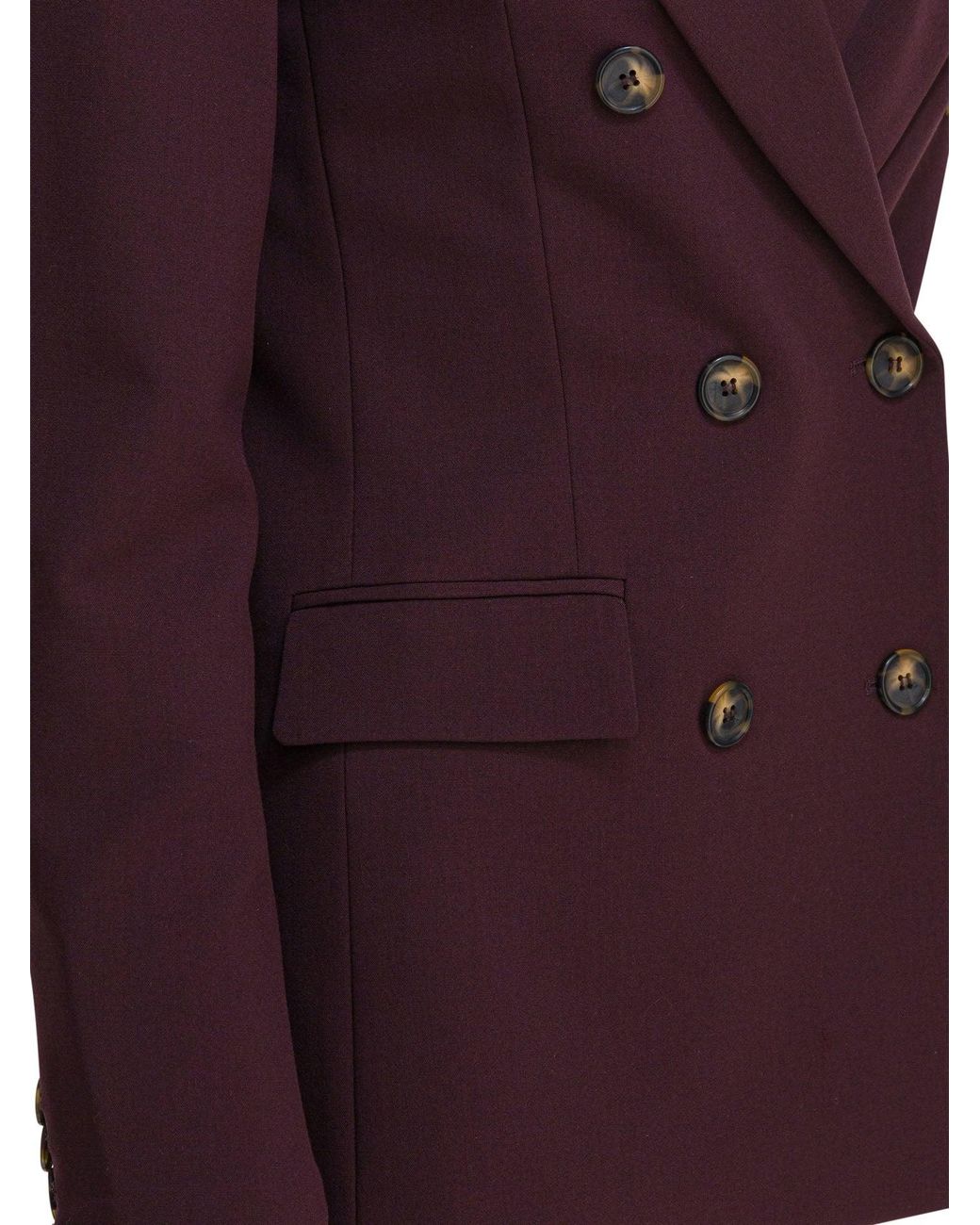 Semler Purple Balzer Double-Breasted Jackets And Coats Bordeaux