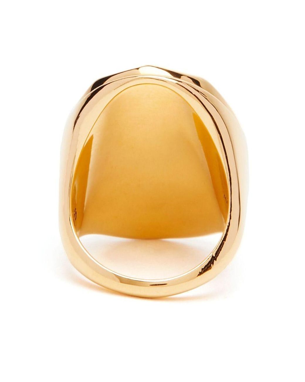 McQueen Metallic Stone Logo Ring