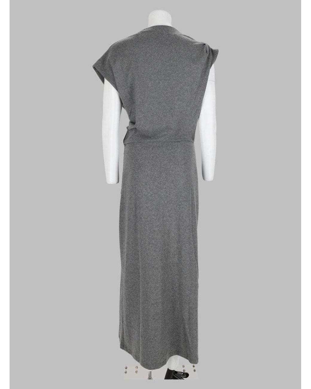 Isabel Marant Gray Modern Mini Dress With Statement Draping