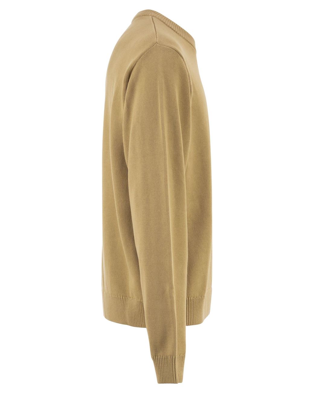 Carhartt Natural Cotton Crew Neck Jumper With Embroidered Logo