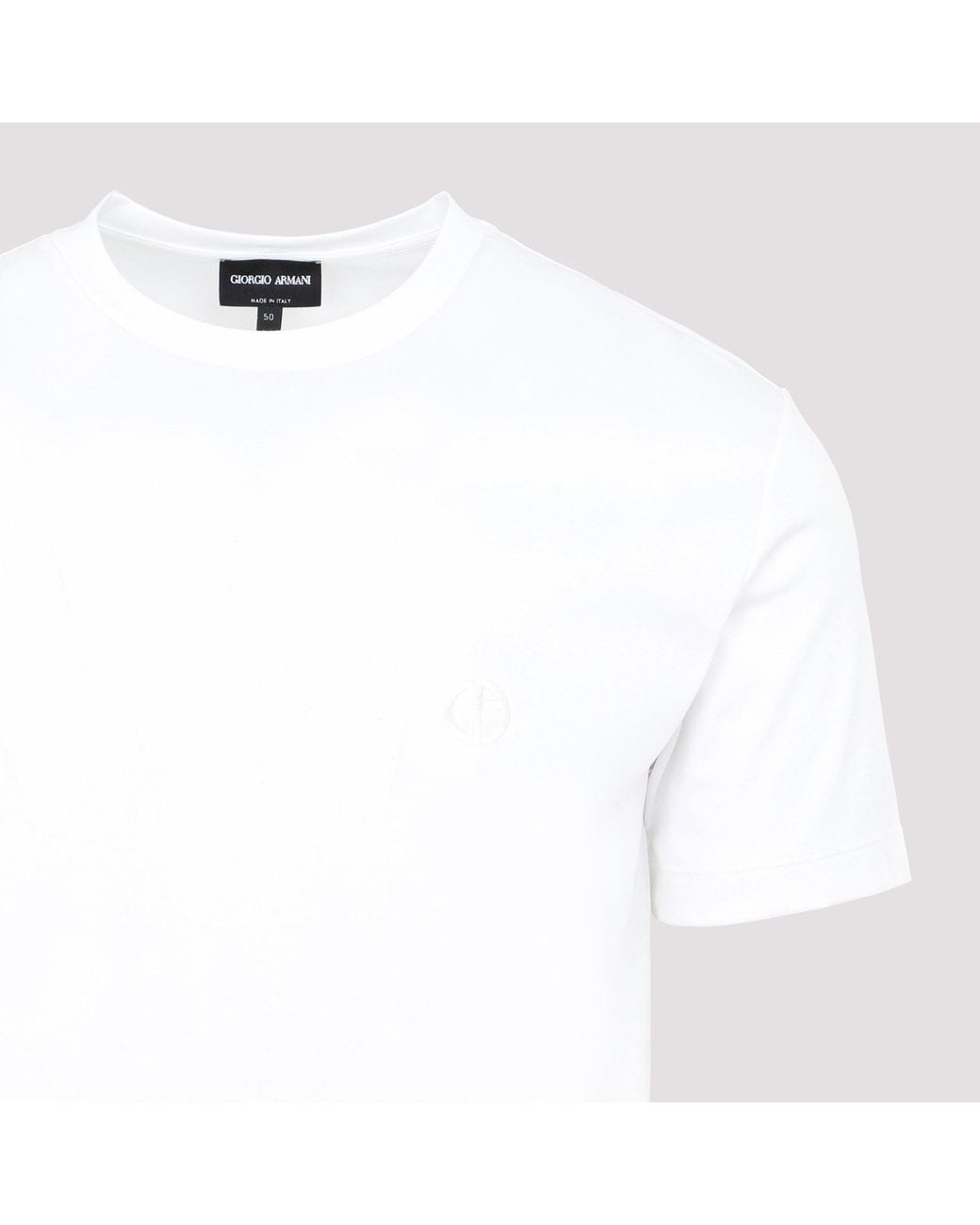 Giorgio Armani White Cotton T Shirt