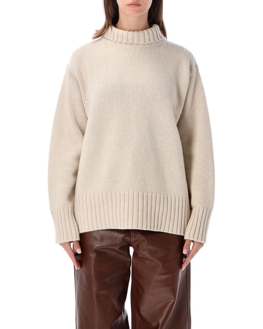 Rohe Natural Oversized Turtleneck Sweater