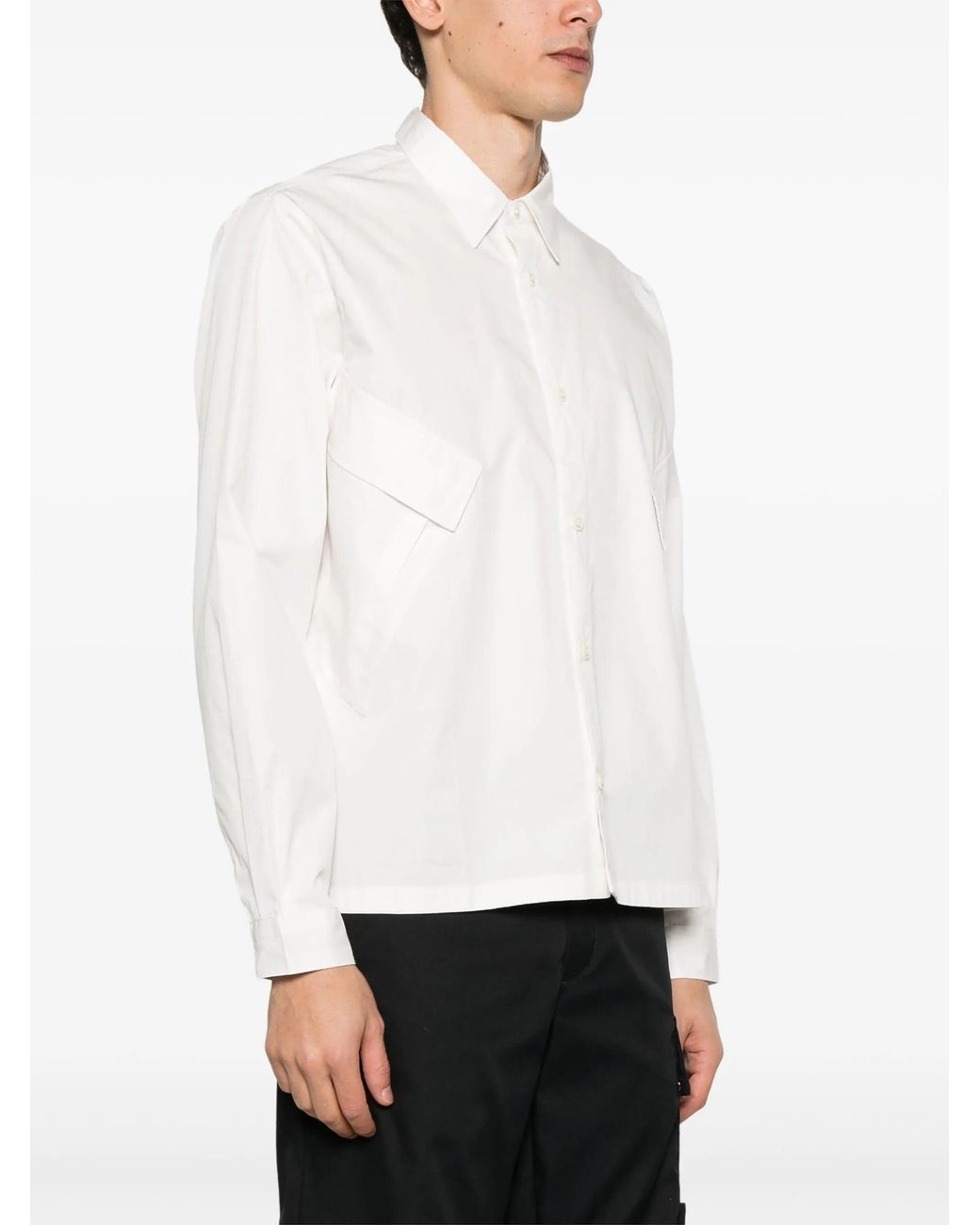 C P Company White Shirts Long Sleeve 18Clsh026A006472A for men
