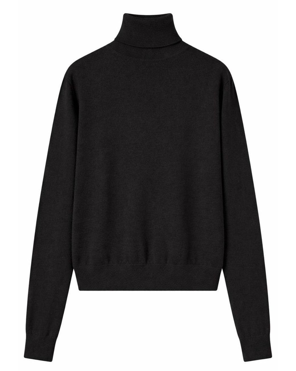 Gucci Black Wool Turtleneck With Embroidery Jumpers