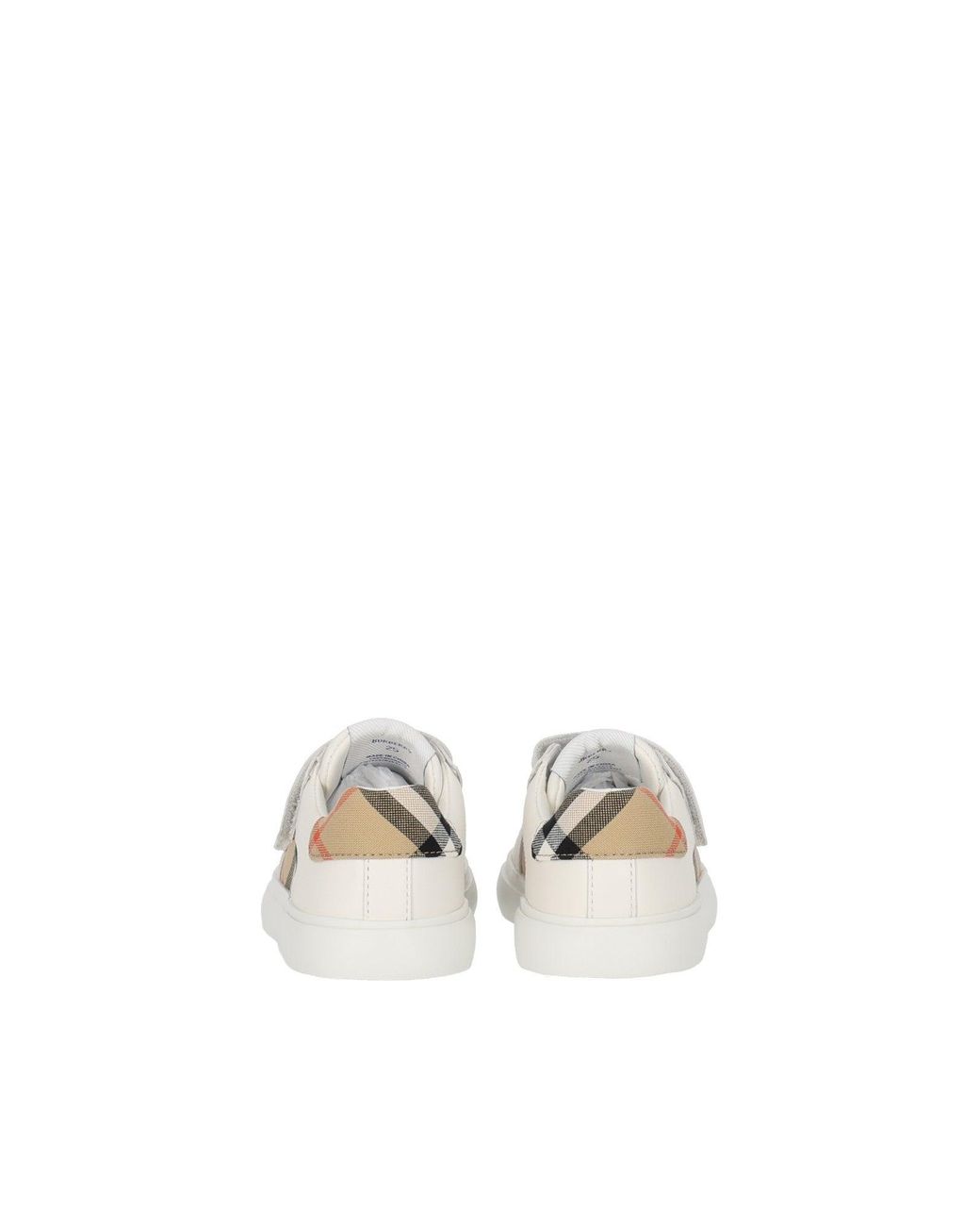 Burberry White Inf Vulcansed Trainr