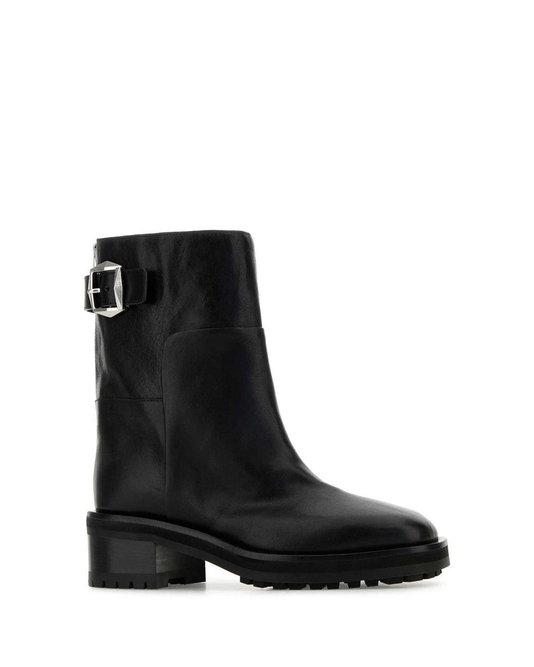Jimmy Choo Black Brooklyn Leather Ankle Boots