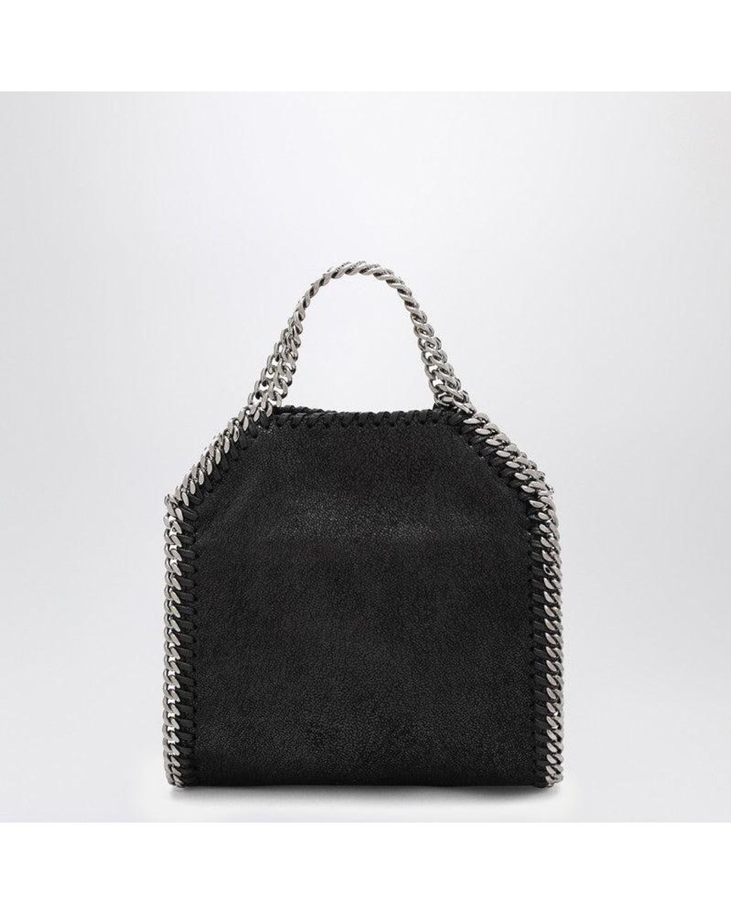 Stella McCartney Black Micro Falabella Tiny Tote Bag