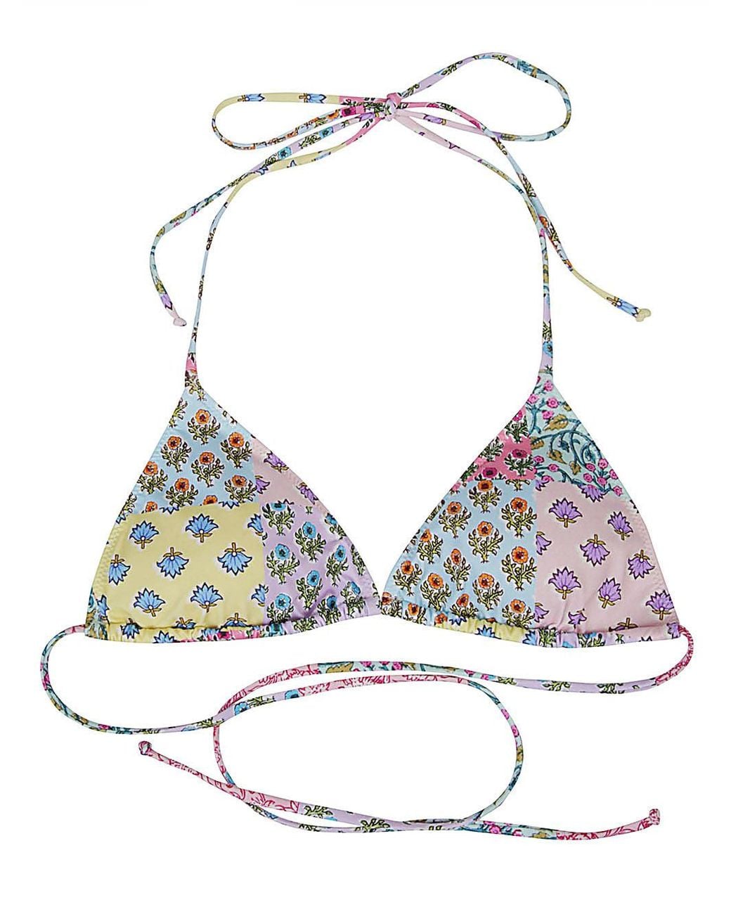 Mc2 Saint Barth Multicolor Triangle Bikini Top