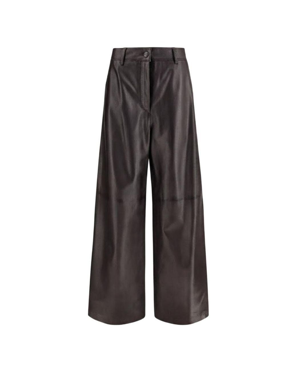P.A.R.O.S.H. Brown Leather Trousers