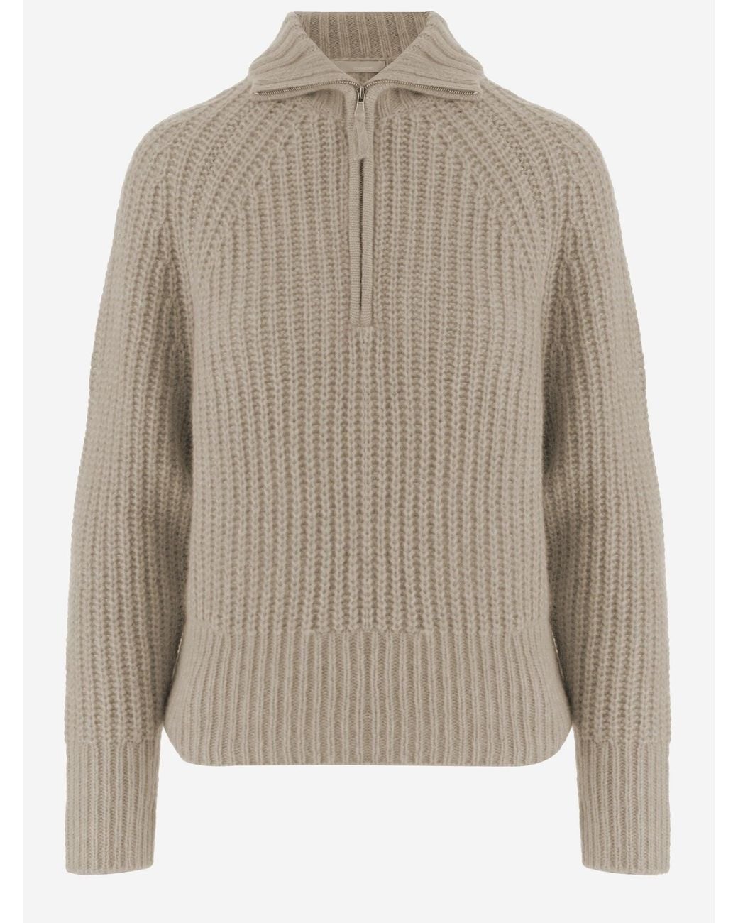 Allude Gray Sweater Cashmere And Silk