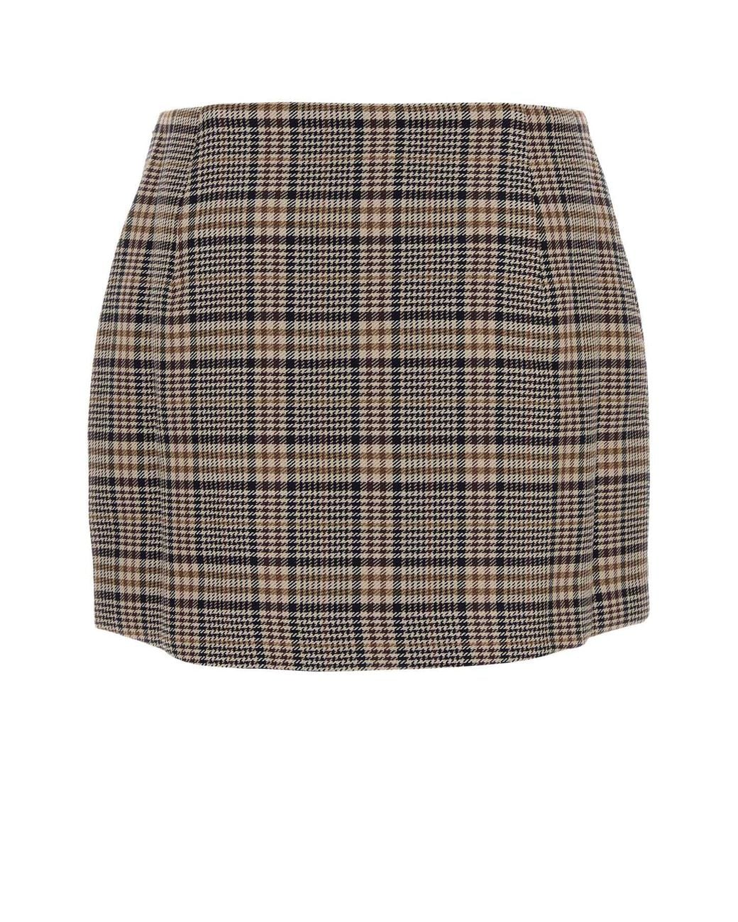 Anine Bing Gray Embroidered Viscose Blend Mini Skirt